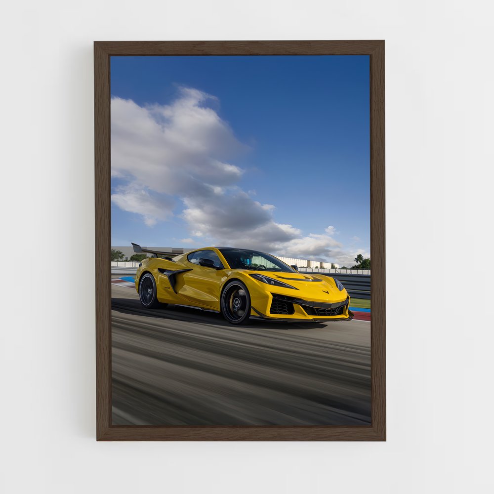 Poster Corvette Vitesse courbe – affiche Chevrolet (vue 5)
